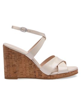 Stuart Weitzman Women's Alyssa 85MM Patent Leather Sandals