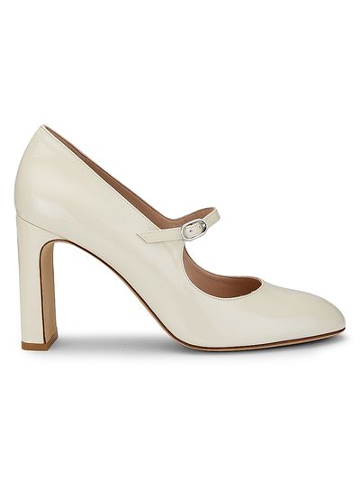 Stuart Weitzman Women's Babette 85MM Patent Leather Mary Janes