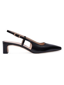 Stuart Weitzman Women's Baby Babette 40MM Leather Slingback Pumps