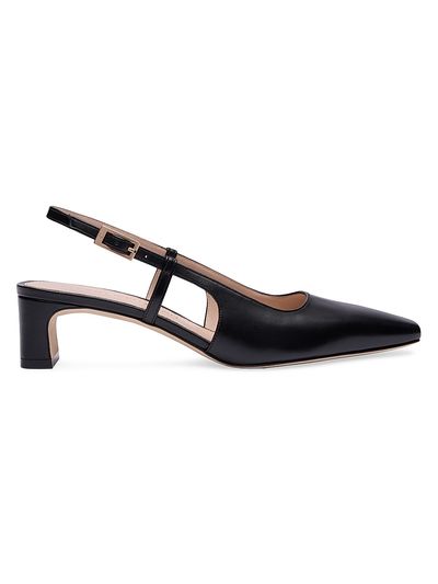 Stuart Weitzman Women's Baby Babette 40MM Leather Slingback Pumps
