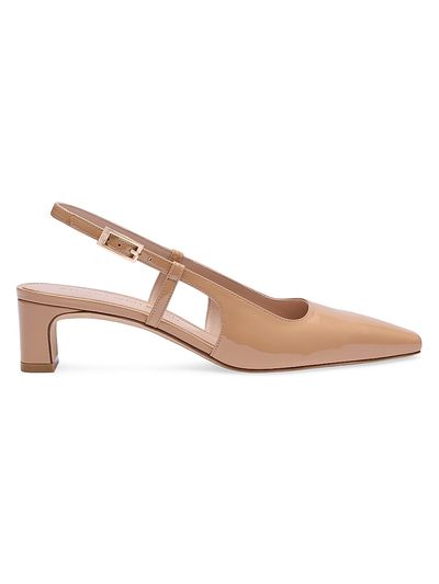 Stuart Weitzman Women's Baby Babette 40MM Patent Leather Slingback Pumps