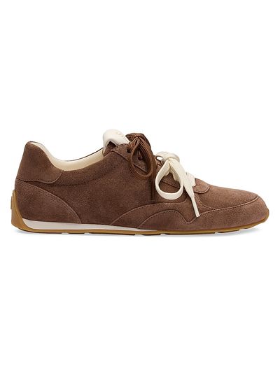 Stuart Weitzman Women's Bond Sport Suede Low-Top Sneakers
