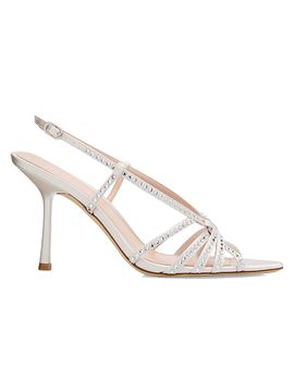 Stuart Weitzman Women's Carlyle 85MM Embellished Slingback Sandals