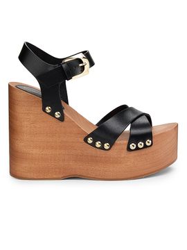 Stuart Weitzman Women's Kate 135MM Studded Leather Clogs
