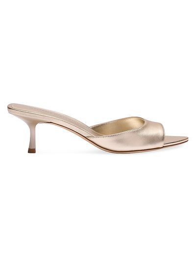 Stuart Weitzman Women's Lexington 50MM Leather Mules
