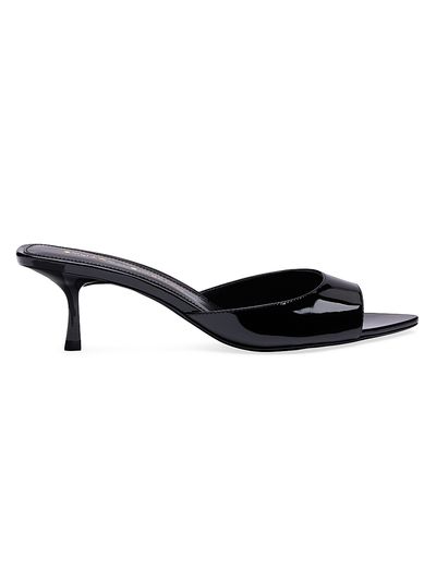 Stuart Weitzman Women's Lexington 50MM Patent Leather Mule Sandals
