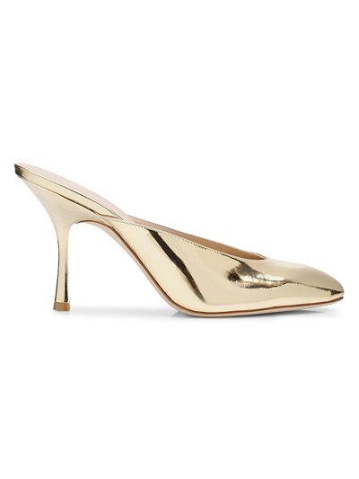 Stuart Weitzman Women's Madison 85MM Leather Mules