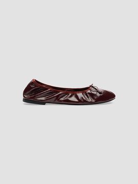 Stuart Weitzman Women's Nia Patent Leather Ballet Flats
