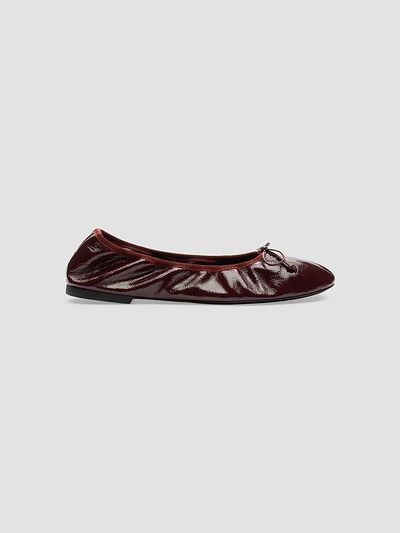 Stuart Weitzman Women's Nia Patent Leather Ballet Flats
