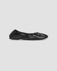 Stuart Weitzman Women's Nia Ruched Leather Ballet Flats - 6