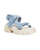 Stuart Weitzman Women's Nolita Metallic Denim Sandals - 2