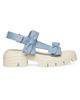 Stuart Weitzman Women's Nolita Metallic Denim Sandals - 5