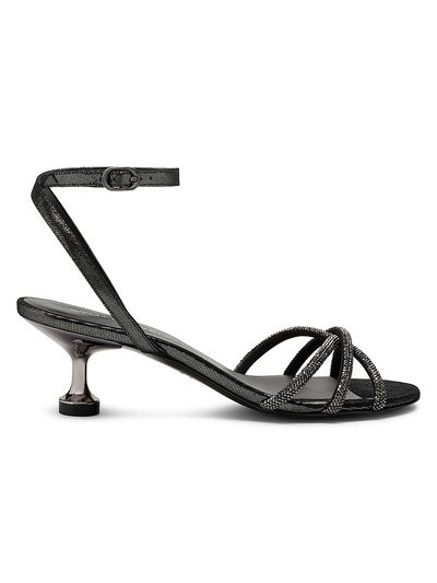 Stuart Weitzman Women's Nudistini 50MM Embellished-Leather Sandals