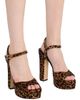 Stuart Weitzman Women's Reade 130MM Leopard-Print Calf Hair Platform Sandals - 2