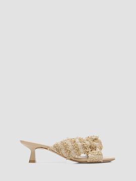 Stuart Weitzman Women's Soplaya 50MM Knotted Straw Mules