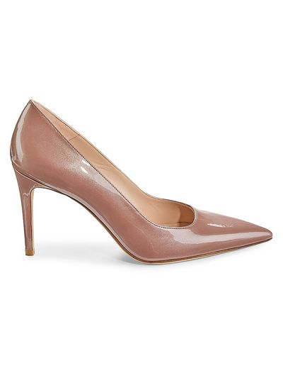 Stuart Weitzman Women's Stuart Power 85MM Patent Leather Pumps