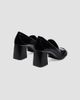 Stuart Weitzman Women's Vera 70MM Crinkled Patent Leather Loafer Pumps - 3