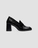 Stuart Weitzman Women's Vera 70MM Crinkled Patent Leather Loafer Pumps - 4