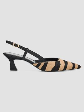 Stuart Weitzman Women's Vinnie 50MM Calf Hair Slingback Pumps