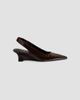 Stuart Weitzman Women's Vinnie 50MM Croc-Embossed Patent Leather Slingback Pumps - 4