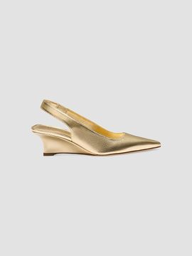 Stuart Weitzman Women's Vinnie 50MM Leather Wedge Slingback Pumps