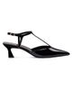 Stuart Weitzman Women's Vinnie 50MM Patent Leather T-Strap Pumps - 1