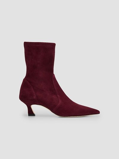 Stuart Weitzman Women's Vinnie 50MM Suede Ankle Boots