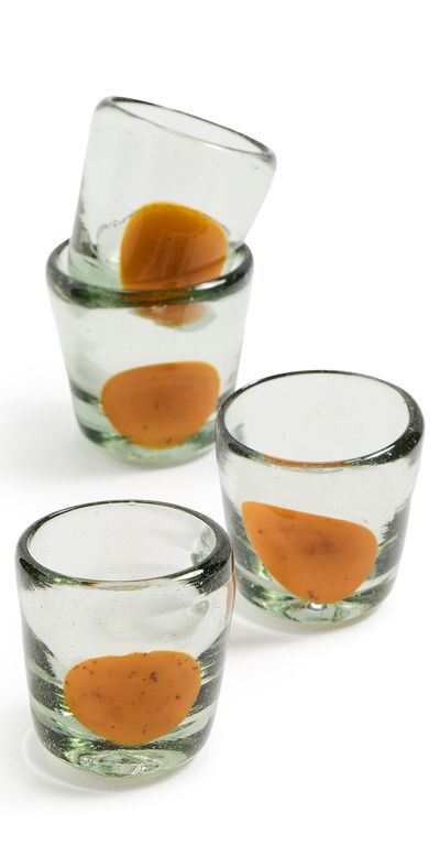 Studio Conchita Studio Conchita Glass Chiquito Set of 4 Orange One Size