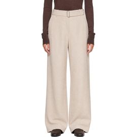 Studio Nicholson Studio Nicholson Beige Belted Round Trousers