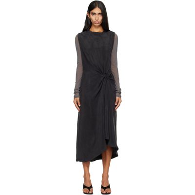 Studio Nicholson Studio Nicholson Black Delph Midi Dress