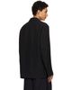 Studio Nicholson Studio Nicholson Black Denison Linen Blazer - 3