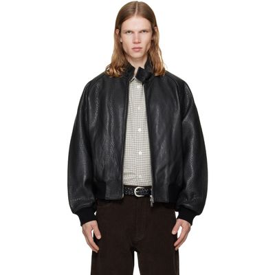 Studio Nicholson Studio Nicholson Black Over Leather Jacket