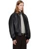 Studio Nicholson Studio Nicholson Black Over Leather Jacket - 2