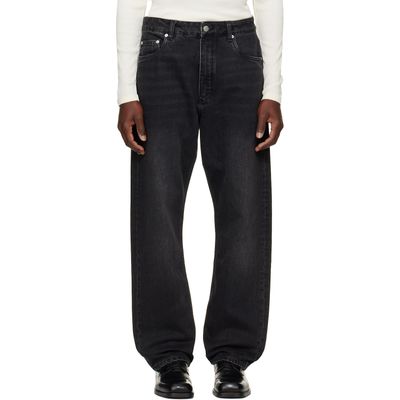 Studio Nicholson Studio Nicholson Black Riso Straight Leg Jeans