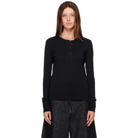 Studio Nicholson Studio Nicholson Black Roane Jersey Henley