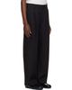 Studio Nicholson Studio Nicholson Black Shire Cotton Pleated Trousers - 2