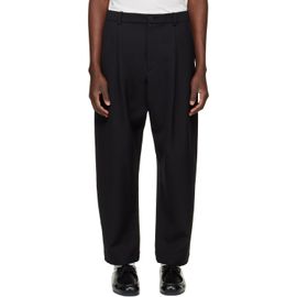 Studio Nicholson Studio Nicholson Black Tuck Pleated Trousers