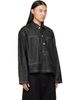 Studio Nicholson Studio Nicholson Black York Denim Polo Shirt - 2