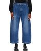 Studio Nicholson Studio Nicholson Blue Puch Wide Leg Jeans - 1
