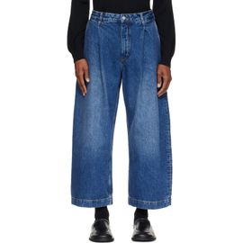 Studio Nicholson Studio Nicholson Blue Puch Wide Leg Jeans