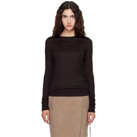 Studio Nicholson Studio Nicholson Brown Jersey Long Sleeve T-shirt