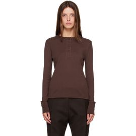 Studio Nicholson Studio Nicholson Brown Roane Jersey Henley