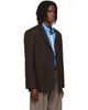 Studio Nicholson Studio Nicholson Brown Roversi Wool Blazer - 2