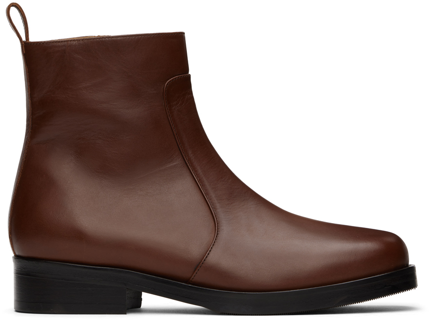 Studio Nicholson - Brown Square Boots