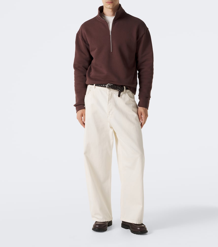 Studio Nicholson - Cotton jersey half-zip sweatshirt