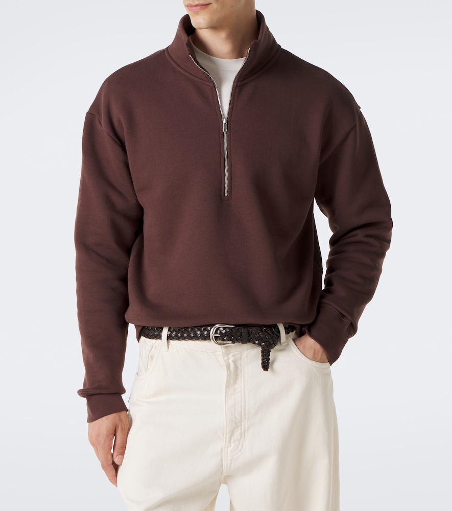 Studio Nicholson - Cotton jersey half-zip sweatshirt