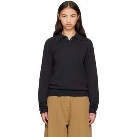 Studio Nicholson Studio Nicholson Gray Sark Knit Polo