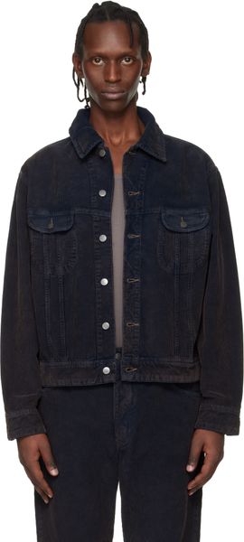 Studio Nicholson Studio Nicholson Navy Aaron Levine Edition Derby Corduroy Jacket