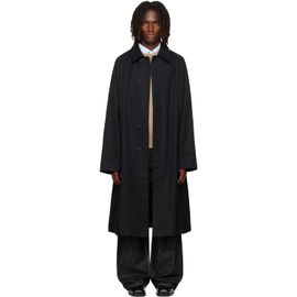 Studio Nicholson Studio Nicholson Navy Crowe Coated Cotton Trench Coat