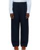 Studio Nicholson Studio Nicholson Navy Shire Cotton Pleated Trousers - 1